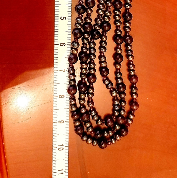 Vintage Ethnic multilayered pearl/beads statement necklace - Picture 4 of 7